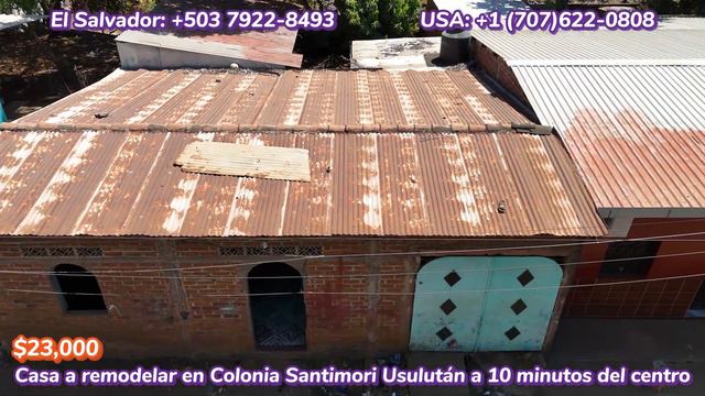 Se Vende Casa a Remodelar a 10 min del centro en Col Santimori Usulután $23,000 Tel +503 7299-8557 смотреть онлайн