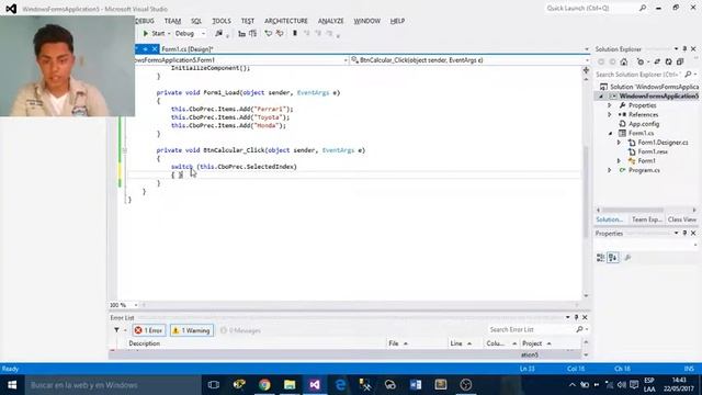 USO DE SWITCH CASE EN C# смотреть онлайн