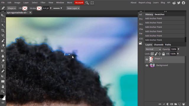 Photopea - Remove Background using Pen Tool | Browser Photoshop смотреть онлайн
