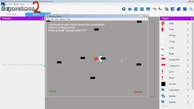 Ragdoll Game Example (Clickteam Fusion 2.5 Free Alternative) смотреть онлайн