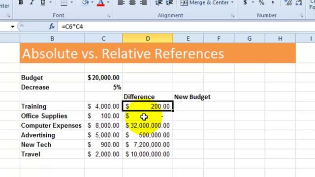 Excel 2010 Tutorial: Types of References: Absolute, Relative, and Mixed References смотреть онлайн