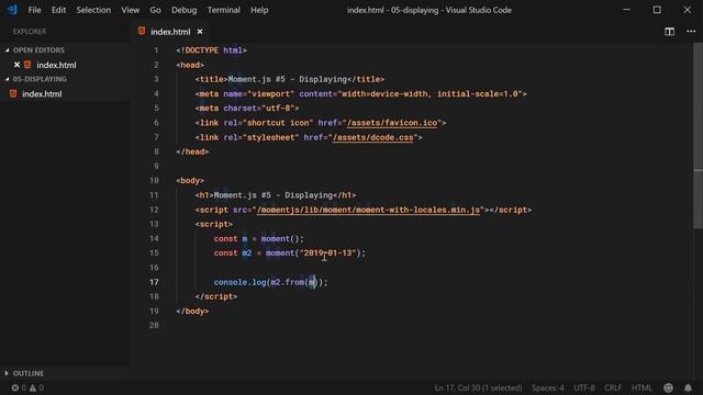 Display/Format Dates & Times - Moment.js Tutorial #5 смотреть онлайн