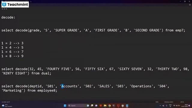 Oracle Case and Decode Function in SQL смотреть онлайн