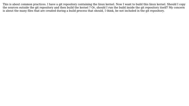 Should I compile the linux kernel in the git repository itself? смотреть онлайн