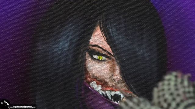 Mortal Kombat's Mileena Oil Painting on 16x20 Canvas time lapse смотреть онлайн