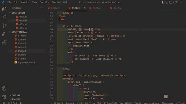 Vue 3 Tutorial Indonesia #11 - Template Sintaks смотреть онлайн