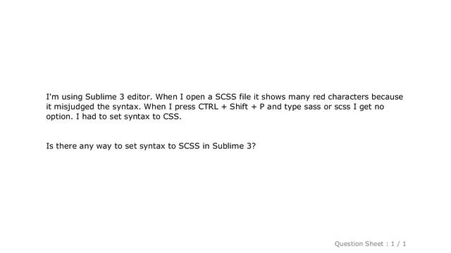 CSS : How to set scss syntax in Sublime 3? смотреть онлайн