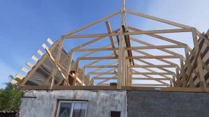 Монтаж Кровли. Ломанная мансарда. Металлочерепица