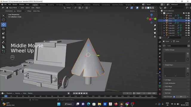 Food van in blender || Food booth in blender смотреть онлайн