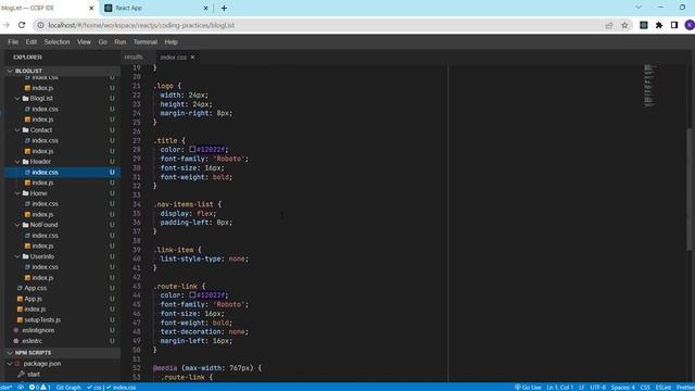 CODING PRACTICE 22 | BLOG LIST | REACT JS | CCBP 4.O | CCBP смотреть онлайн