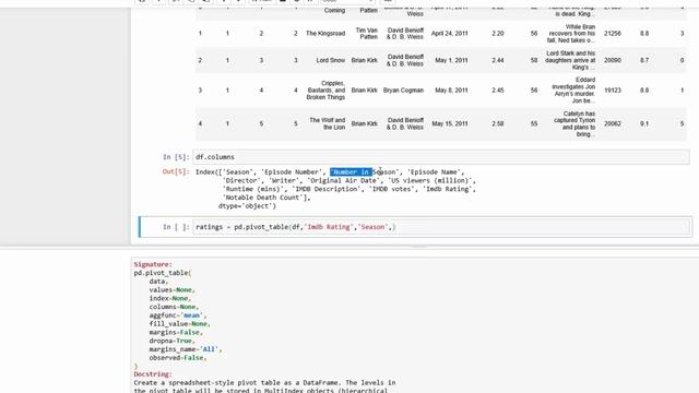 Game of Thrones Episode Heatmap with Python смотреть онлайн