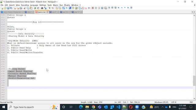 Admin Batch 4 Session 10 (OWD & Sharing Rules) смотреть онлайн