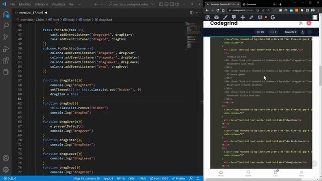 Drag and Drop - Esercizio Javascript 17 con Soluzione смотреть онлайн