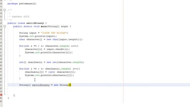 Java Dasar: Character to ASCII dan ASCII to 8-Bit Binary смотреть онлайн