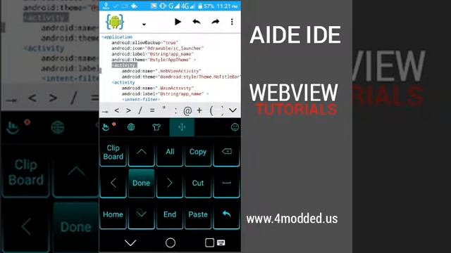 AIDE IDE webview tutorial смотреть онлайн