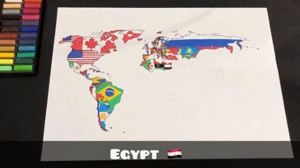 Drawing flag map of the world | All countries #flags