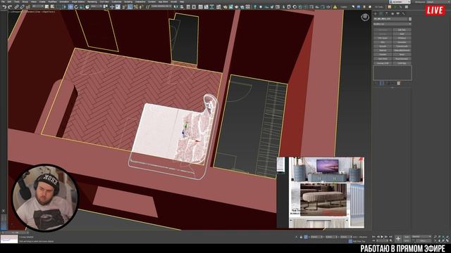 Дрокино. Хозяйская спальня. Геометрия. смотреть онлайн