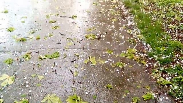 Нальчик. Горная. Улицы после града. 19 апреля 2017 год смотреть онлайн