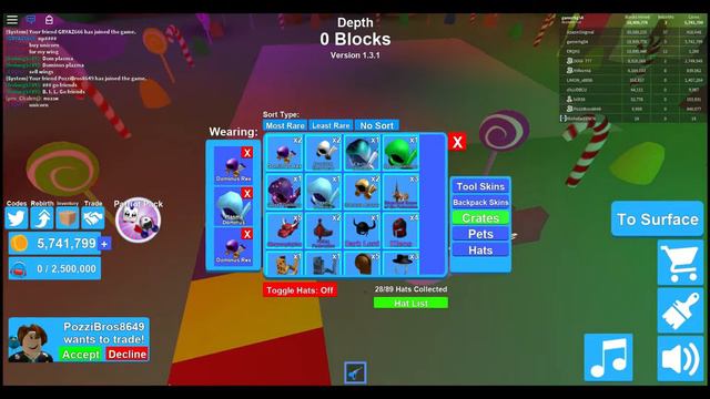 РАЗДАЧА ВЕЩЕЙ В ROBLOX В Mining Simulator смотреть онлайн