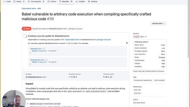 How to address a critical security vulnerability on GitHub - #github #buildinpublic смотреть онлайн