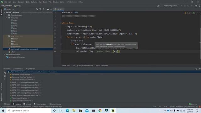 โปรแกรมตรวจจับป้ายทะเบียนรถ ภาษา Python 3 смотреть онлайн