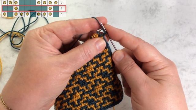 Абстрактный узор для мозаичного полотна. Вязание спицами. смотреть онлайн