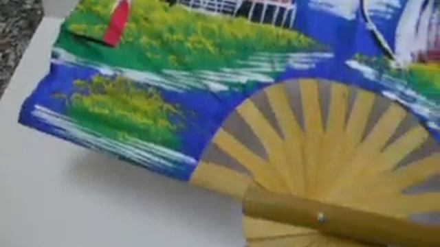 intage Pictorial Rice Papar Fan Hand Made Small смотреть онлайн