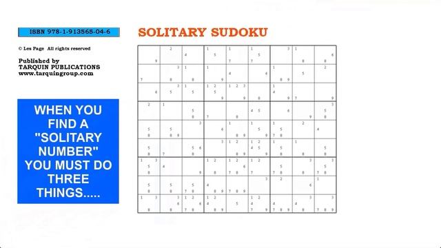 NUMBER PUZZLES BY LES PAGE SOLITARY SUDOKU смотреть онлайн