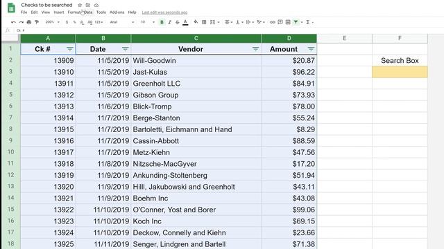 Google Sheets - Build Your Own Search Box смотреть онлайн