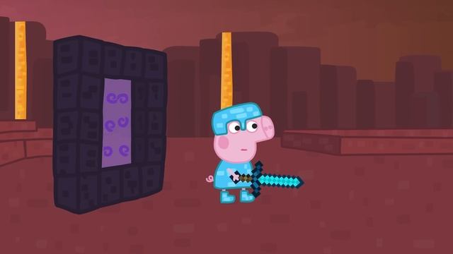Minecraft Speedrunner Peppa Vs 4 Hunters Animation смотреть онлайн