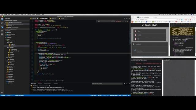 Relaxing Code Session Timelapse (Chart the Stock Market - FCC Challenge) 1 hour смотреть онлайн