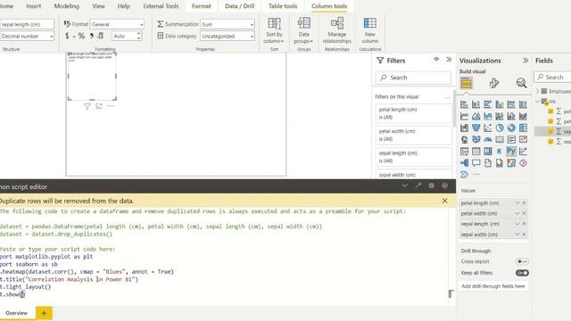 Use Python to Create a Correlation Heatmap Visual in Power BI смотреть онлайн