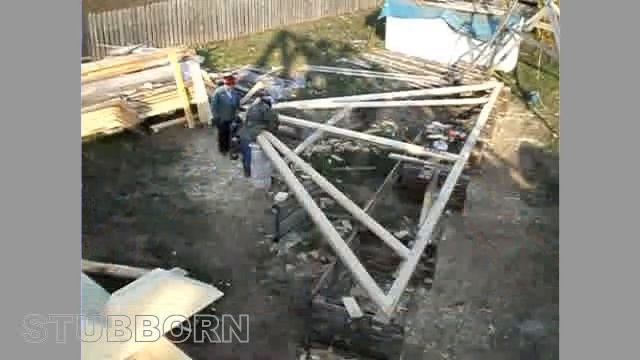 Создание стропильной системы для двухскатной крыши. Пролет 9 метров. смотреть онлайн
