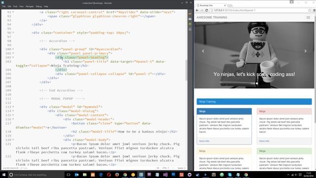 Bootstrap Tutorial #27 - Accordions смотреть онлайн
