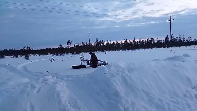 самодельный модуль толкач для мотосоюбаки "Мотоджек" испытание по глубоклму снегу смотреть онлайн