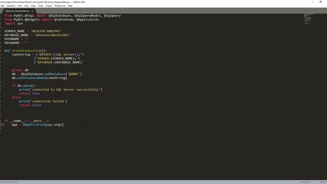Display Microsoft SQL Server Query Result with PyQt5 in Python | PyQt Tutorial смотреть онлайн