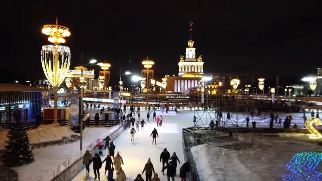 Каток ВДНХ Новогодняя Москва 2022 смотреть онлайн