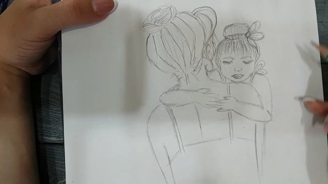 Как нарисовать рисунок ко Дню Матери // 8 Марта // Рисунок маме смотреть онлайн