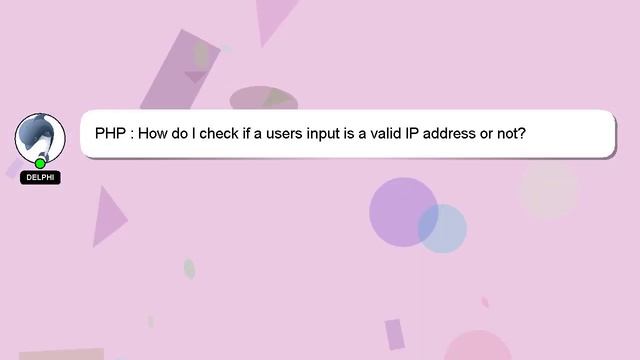 PHP : How do I check if a users input is a valid IP address or not? смотреть онлайн
