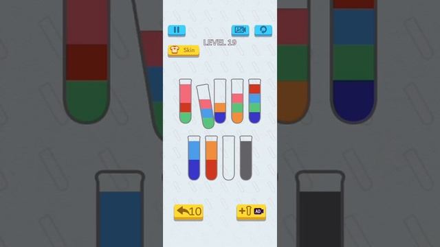 Sort Puz Level 19 Color Water Sort Puzzle Games WalkThrough Solution смотреть онлайн