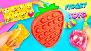 5 Идей как сделать Антистресс своими руками Поп ит Клубничка, Скользун, антистресс трансформер и….