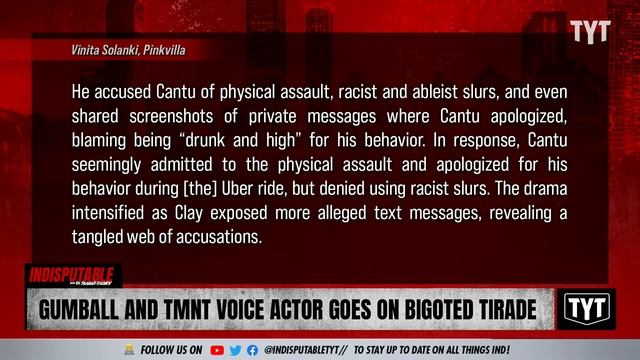 Gumball, TMNT Voice Actor Unleashes Bigoted Rant In Uber Ride смотреть онлайн