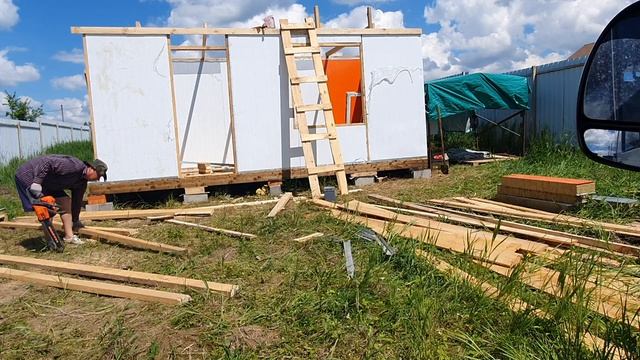 Домик 6х3, бытовка для жилья из сэндвич панелей. смотреть онлайн