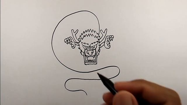Chinese dragon drawing easy смотреть онлайн