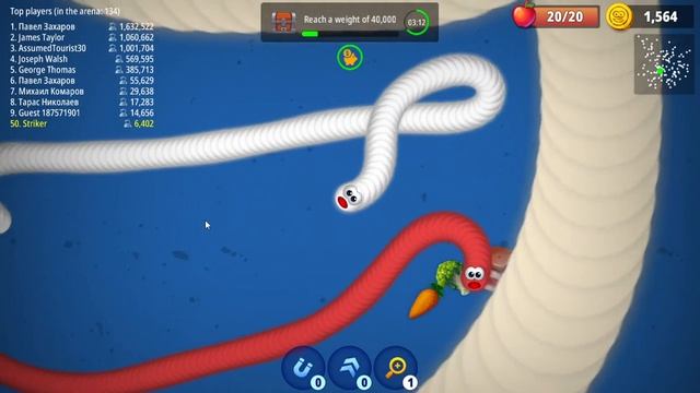 Pro Game Play - Epic Kills - WormsZone.io Best Score - The Striker WhizZ