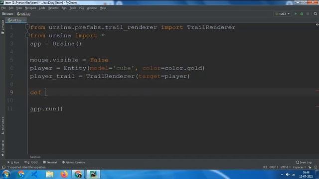 Trail Renderer for ursina engine| Ursina Part 13 смотреть онлайн