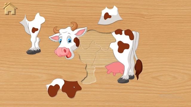 Puzzles For Kids . Puzzles For Babies. Funny Animals .