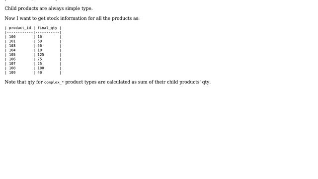 Databases: SQL: get product stock of all product types in a single query смотреть онлайн
