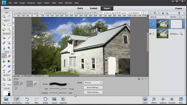 Photoshop Elements - Selective Sharpening with Layer Masks смотреть онлайн