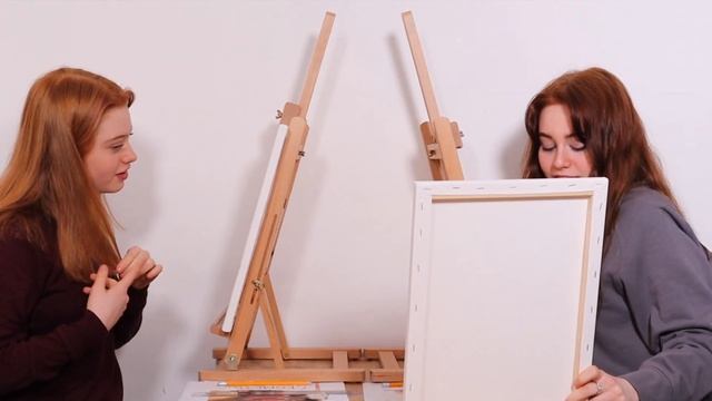 3 COLOR PAINTING POP ART PETS CHALLENGE! DIY Wall Art Painted Canvas | Sis Vs Sis | Ruby and Raylee смотреть онлайн